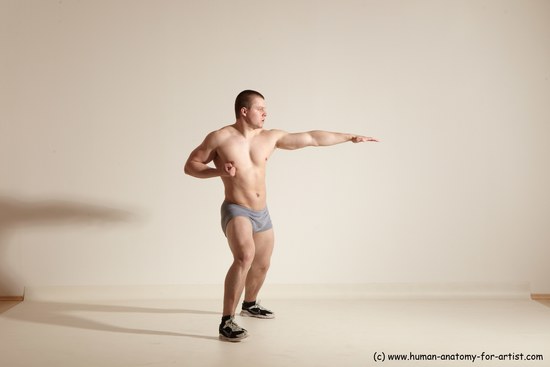 Underwear Martial art Man White Standing poses - ALL Athletic Short Brown Standing poses - simple Dynamic poses Academic