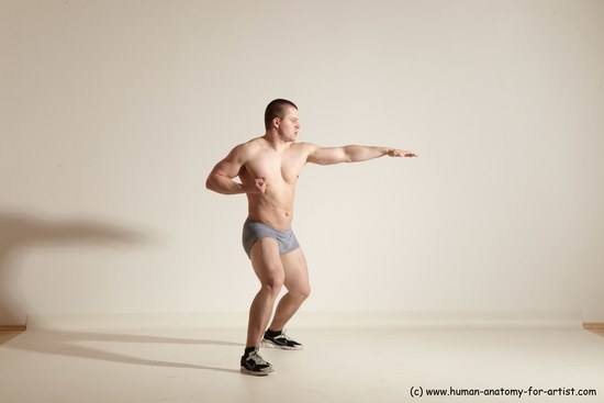 Underwear Martial art Man White Standing poses - ALL Athletic Short Brown Standing poses - simple Dynamic poses Academic