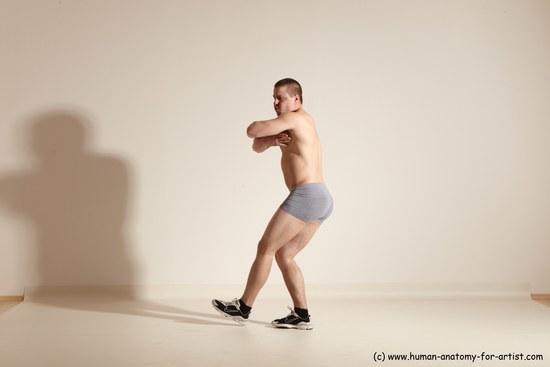 Underwear Martial art Man White Standing poses - ALL Athletic Short Brown Standing poses - simple Dynamic poses Academic