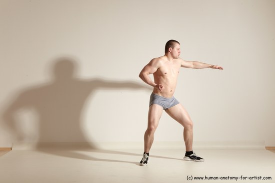 Underwear Martial art Man White Standing poses - ALL Athletic Short Brown Standing poses - simple Dynamic poses Academic