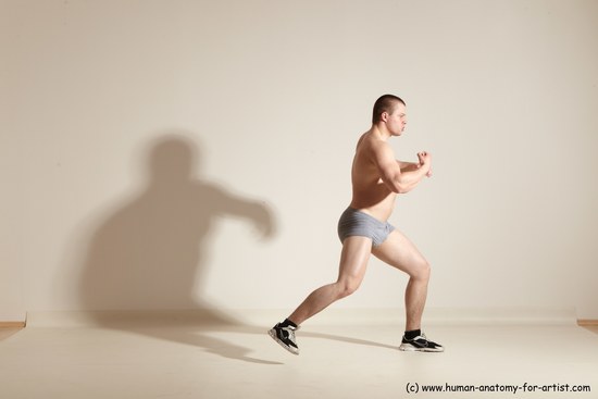 Underwear Martial art Man White Standing poses - ALL Athletic Short Brown Standing poses - simple Dynamic poses Academic