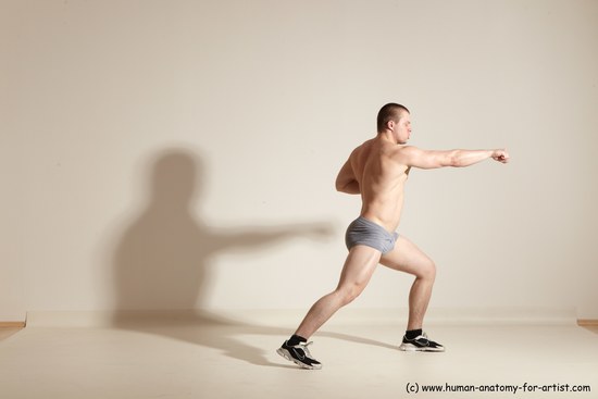 Underwear Martial art Man White Standing poses - ALL Athletic Short Brown Standing poses - simple Dynamic poses Academic