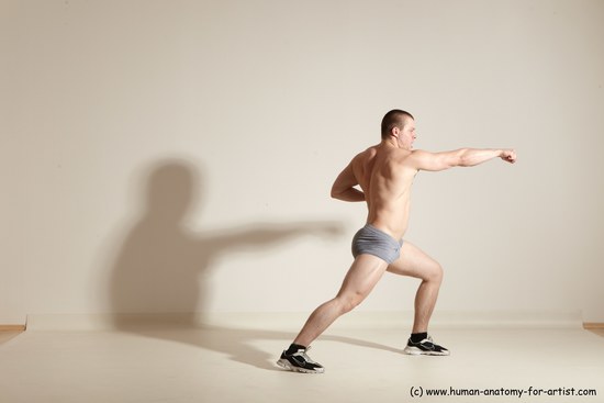 Underwear Martial art Man White Standing poses - ALL Athletic Short Brown Standing poses - simple Dynamic poses Academic