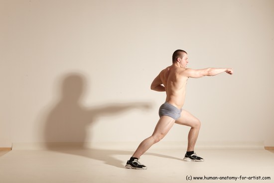 Underwear Martial art Man White Standing poses - ALL Athletic Short Brown Standing poses - simple Dynamic poses Academic