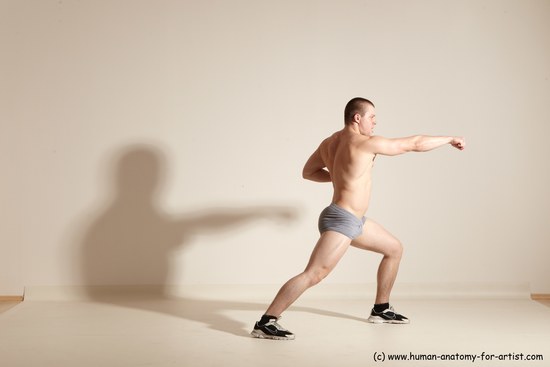 Underwear Martial art Man White Standing poses - ALL Athletic Short Brown Standing poses - simple Dynamic poses Academic