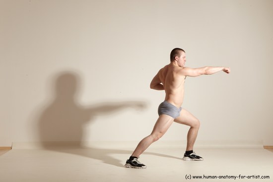 Underwear Martial art Man White Standing poses - ALL Athletic Short Brown Standing poses - simple Dynamic poses Academic