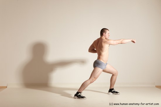 Underwear Martial art Man White Standing poses - ALL Athletic Short Brown Standing poses - simple Dynamic poses Academic