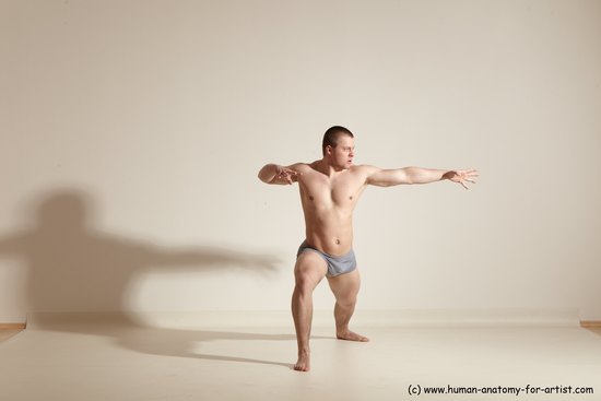 Underwear Martial art Man White Standing poses - ALL Athletic Short Brown Standing poses - simple Dynamic poses Academic