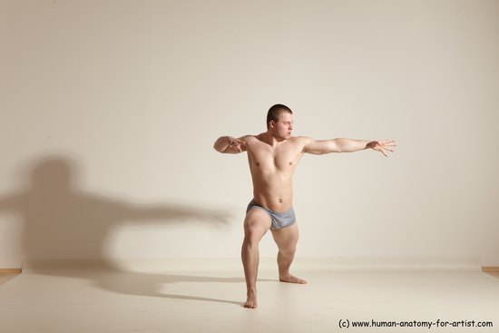 Underwear Martial art Man White Standing poses - ALL Athletic Short Brown Standing poses - simple Dynamic poses Academic