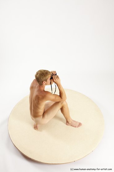 Nude Fighting with rifle Man White Kneeling poses - ALL Athletic Short Brown Kneeling poses - on one knee Multi angles poses Realistic