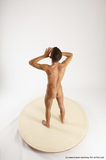 Nude Man White Standing poses - ALL Athletic Short Brown Standing poses - simple Multi angles poses Realistic