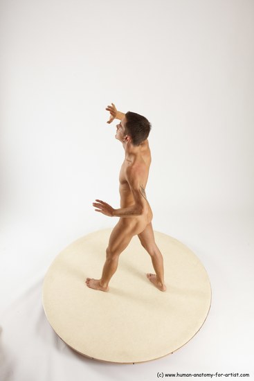 Nude Man White Standing poses - ALL Athletic Short Brown Standing poses - simple Multi angles poses Realistic