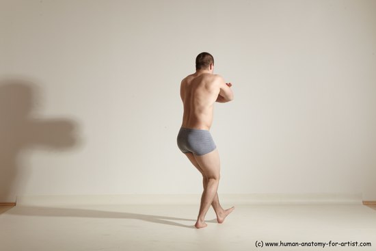 Underwear Martial art Man White Standing poses - ALL Athletic Short Brown Standing poses - simple Dynamic poses Academic