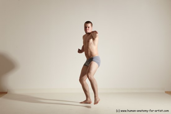 Underwear Martial art Man White Standing poses - ALL Athletic Short Brown Standing poses - simple Dynamic poses Academic