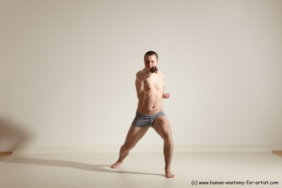 Underwear Martial art Man White Standing poses - ALL Athletic Short Brown Standing poses - simple Dynamic poses Academic