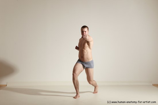 Underwear Martial art Man White Standing poses - ALL Athletic Short Brown Standing poses - simple Dynamic poses Academic