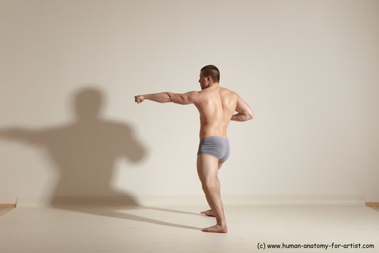 Underwear Martial art Man White Standing poses - ALL Athletic Short Brown Standing poses - simple Dynamic poses Academic