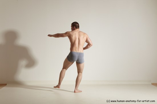 Underwear Martial art Man White Standing poses - ALL Athletic Short Brown Standing poses - simple Dynamic poses Academic