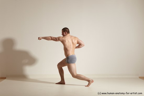 Underwear Martial art Man White Standing poses - ALL Athletic Short Brown Standing poses - simple Dynamic poses Academic