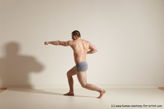 Underwear Martial art Man White Standing poses - ALL Athletic Short Brown Standing poses - simple Dynamic poses Academic