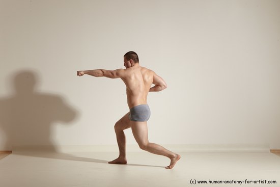 Underwear Martial art Man White Standing poses - ALL Athletic Short Brown Standing poses - simple Dynamic poses Academic