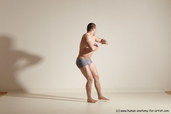 Underwear Martial art Man White Standing poses - ALL Athletic Short Brown Standing poses - simple Dynamic poses Academic