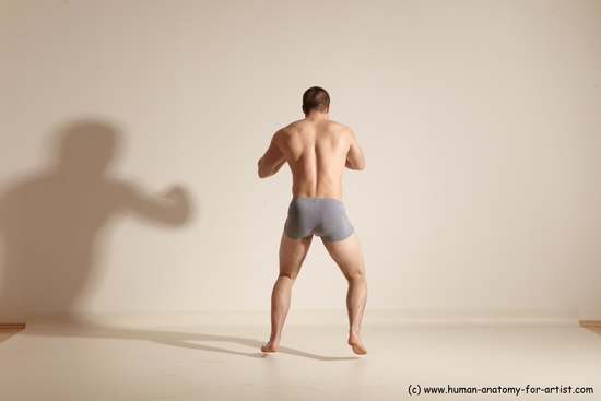 Underwear Martial art Man White Standing poses - ALL Athletic Short Brown Standing poses - simple Dynamic poses Academic