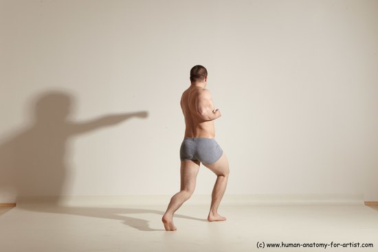 Underwear Martial art Man White Standing poses - ALL Athletic Short Brown Standing poses - simple Dynamic poses Academic