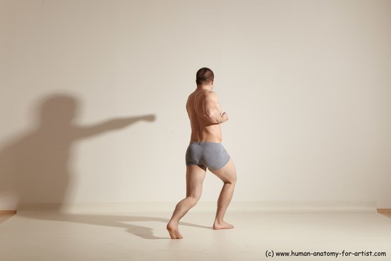 Underwear Martial art Man White Standing poses - ALL Athletic Short Brown Standing poses - simple Dynamic poses Academic