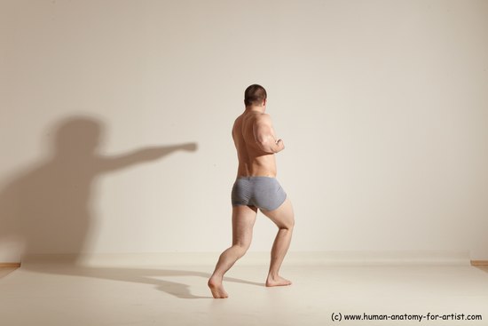 Underwear Martial art Man White Standing poses - ALL Athletic Short Brown Standing poses - simple Dynamic poses Academic