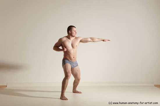 Underwear Martial art Man White Standing poses - ALL Athletic Short Brown Standing poses - simple Dynamic poses Academic