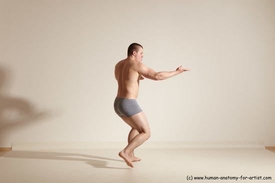 Underwear Martial art Man White Standing poses - ALL Athletic Short Brown Standing poses - simple Dynamic poses Academic