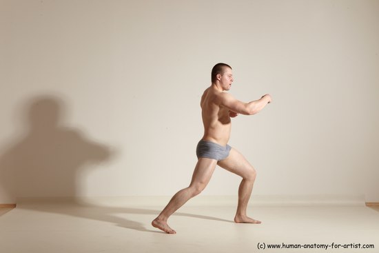 Underwear Martial art Man White Standing poses - ALL Athletic Short Brown Standing poses - simple Dynamic poses Academic