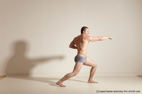 Underwear Martial art Man White Standing poses - ALL Athletic Short Brown Standing poses - simple Dynamic poses Academic