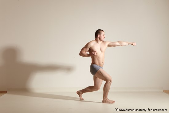 Underwear Martial art Man White Standing poses - ALL Athletic Short Brown Standing poses - simple Dynamic poses Academic