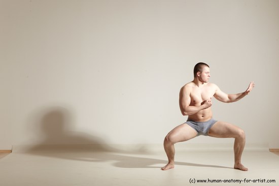 Underwear Martial art Man White Standing poses - ALL Athletic Short Brown Standing poses - simple Dynamic poses Academic