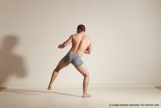 Underwear Martial art Man White Standing poses - ALL Athletic Short Brown Standing poses - simple Dynamic poses Academic