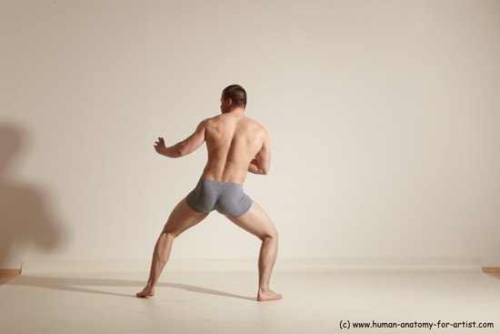 Underwear Martial art Man White Standing poses - ALL Athletic Short Brown Standing poses - simple Dynamic poses Academic