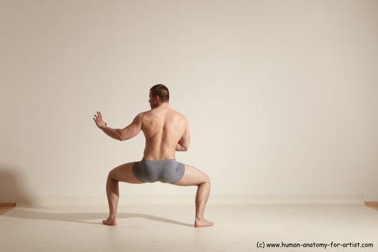 Underwear Martial art Man White Standing poses - ALL Athletic Short Brown Standing poses - simple Dynamic poses Academic