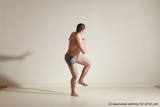 Underwear Martial art Man White Standing poses - ALL Athletic Short Brown Standing poses - simple Dynamic poses Academic