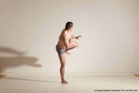 Underwear Martial art Man White Standing poses - ALL Athletic Short Brown Standing poses - simple Dynamic poses Academic