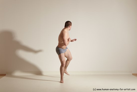 Underwear Martial art Man White Standing poses - ALL Athletic Short Brown Standing poses - simple Dynamic poses Academic