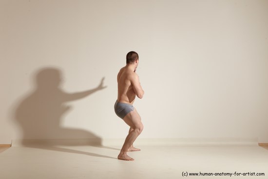 Underwear Martial art Man White Standing poses - ALL Athletic Short Brown Standing poses - simple Dynamic poses Academic