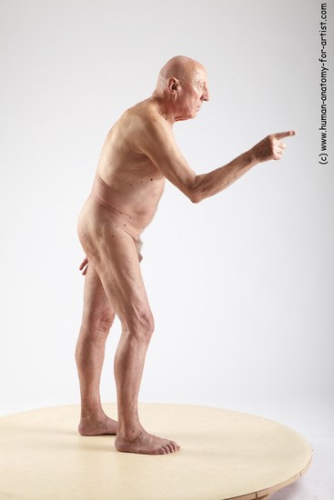 and more Nude Man White Standing poses - ALL Slim Bald Grey Standing poses - simple Realistic