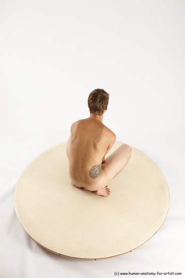 Nude Man White Standing poses - ALL Slim Short Brown Standing poses - knee-bend Multi angles poses Realistic