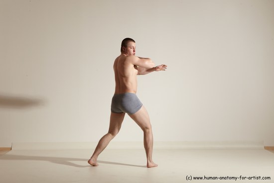 Underwear Martial art Man White Standing poses - ALL Athletic Short Brown Standing poses - simple Dynamic poses Academic