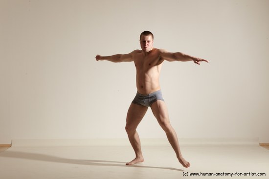 Underwear Martial art Man White Standing poses - ALL Athletic Short Brown Standing poses - simple Dynamic poses Academic