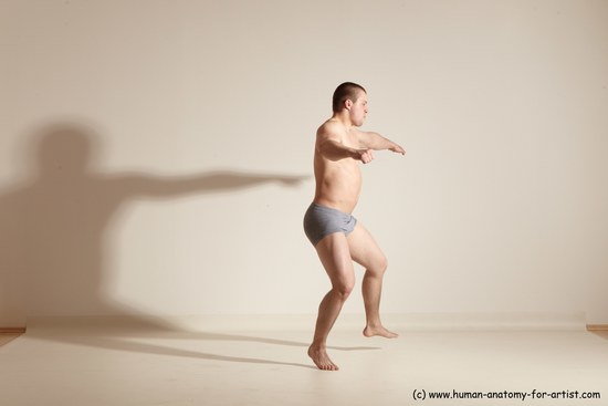 Underwear Martial art Man White Standing poses - ALL Athletic Short Brown Standing poses - simple Dynamic poses Academic