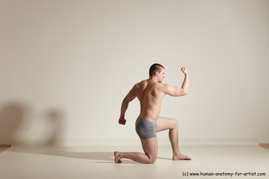 Underwear Martial art Man White Standing poses - ALL Athletic Short Brown Standing poses - simple Dynamic poses Academic