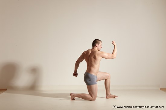 Underwear Martial art Man White Standing poses - ALL Athletic Short Brown Standing poses - simple Dynamic poses Academic